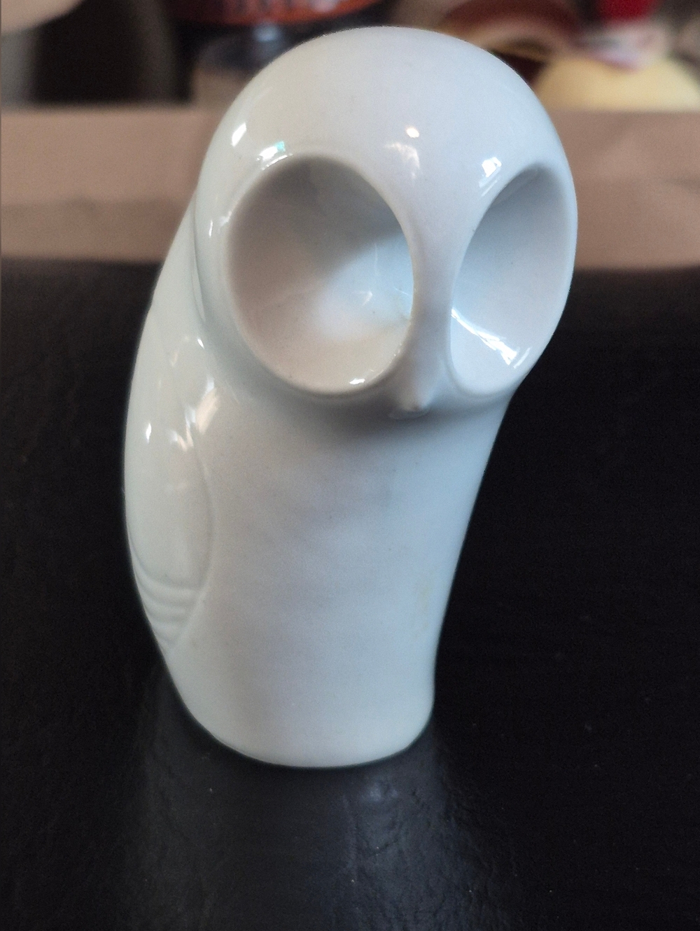 Vtg 50s Owl White Abstract MCM Modern Royal Dux Czech Porcelain Figurine